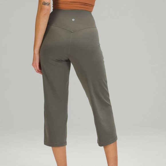 Lululemon Align Wide Leg Crop 23" Grey Sage Size 2 - Picture 4 of 10
